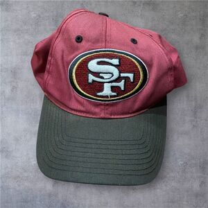NFL Vintage San Francisco 49ers Red Black Two Tone Snapback Hat Men's One Size